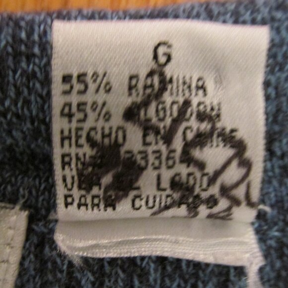 ENERGIE WOMEN'S JUNIOR'S SIZE L SWEATER BLUE DENIM COLOR KNIT LONG SLEEVE TOP - Picture 6 of 8